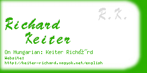 richard keiter business card